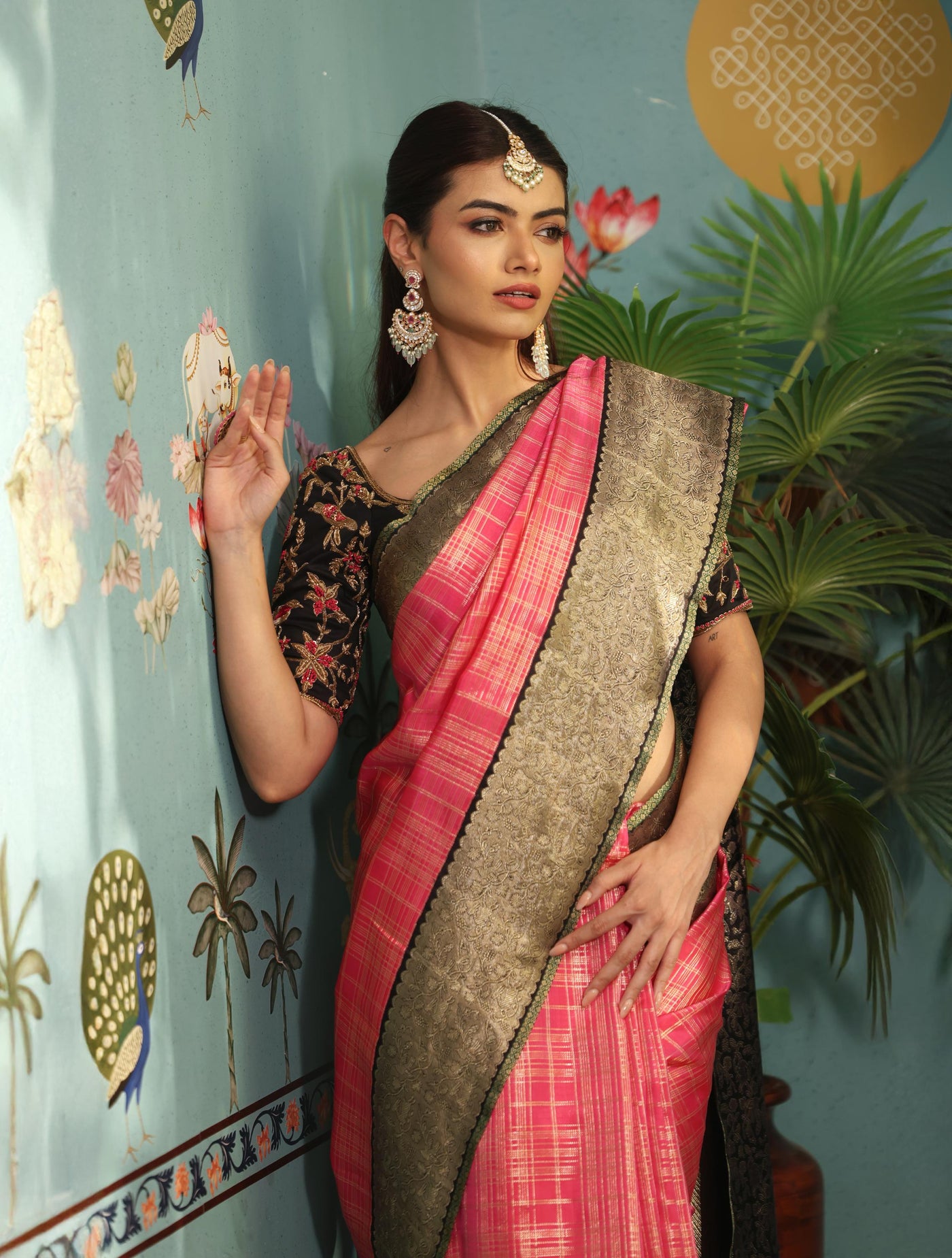 Rani Pink And Black Kanjivaram Silk Saree - S1128(D)