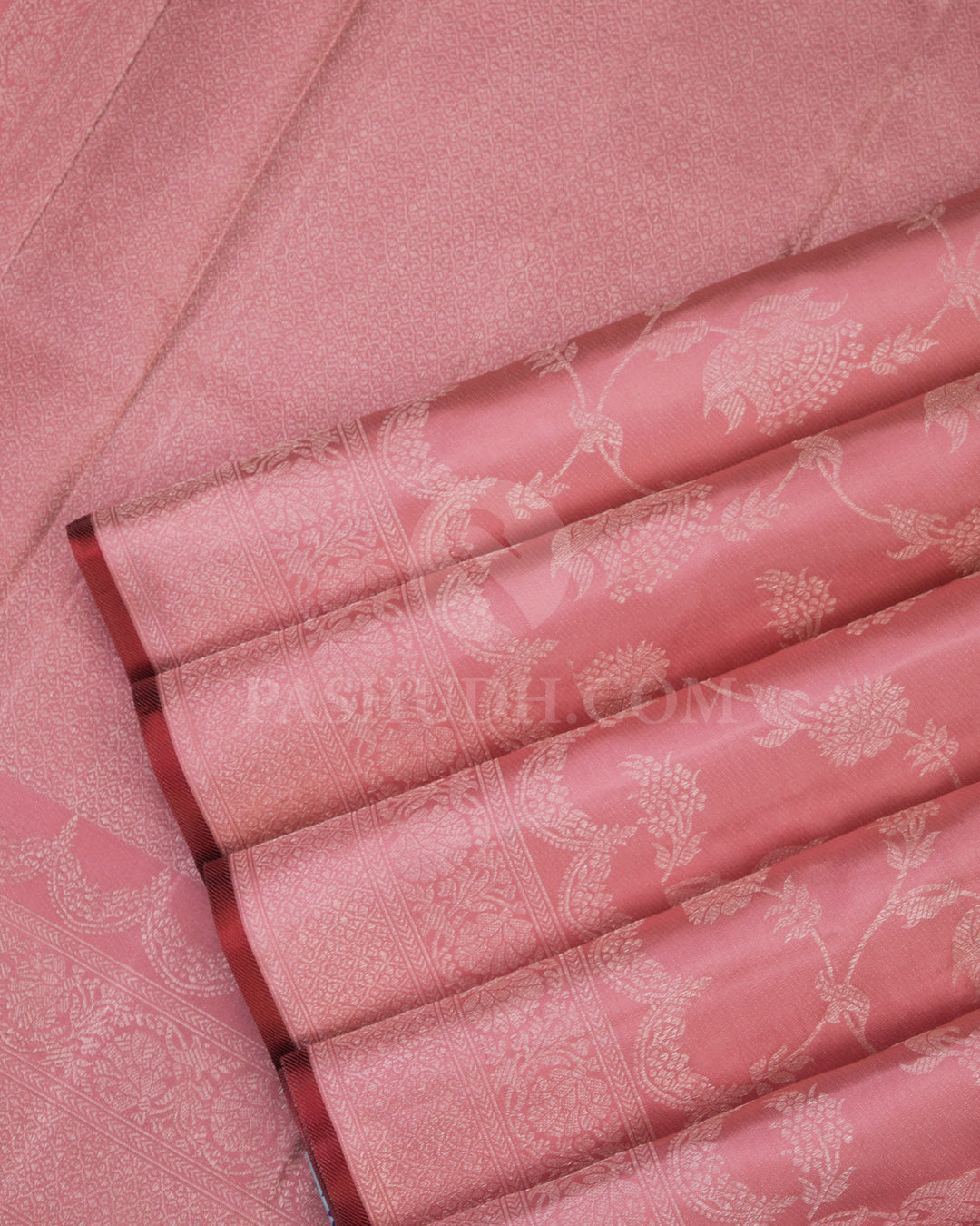 Baby Pink Kanjivaram Silk Saree - DJ189 - View 4