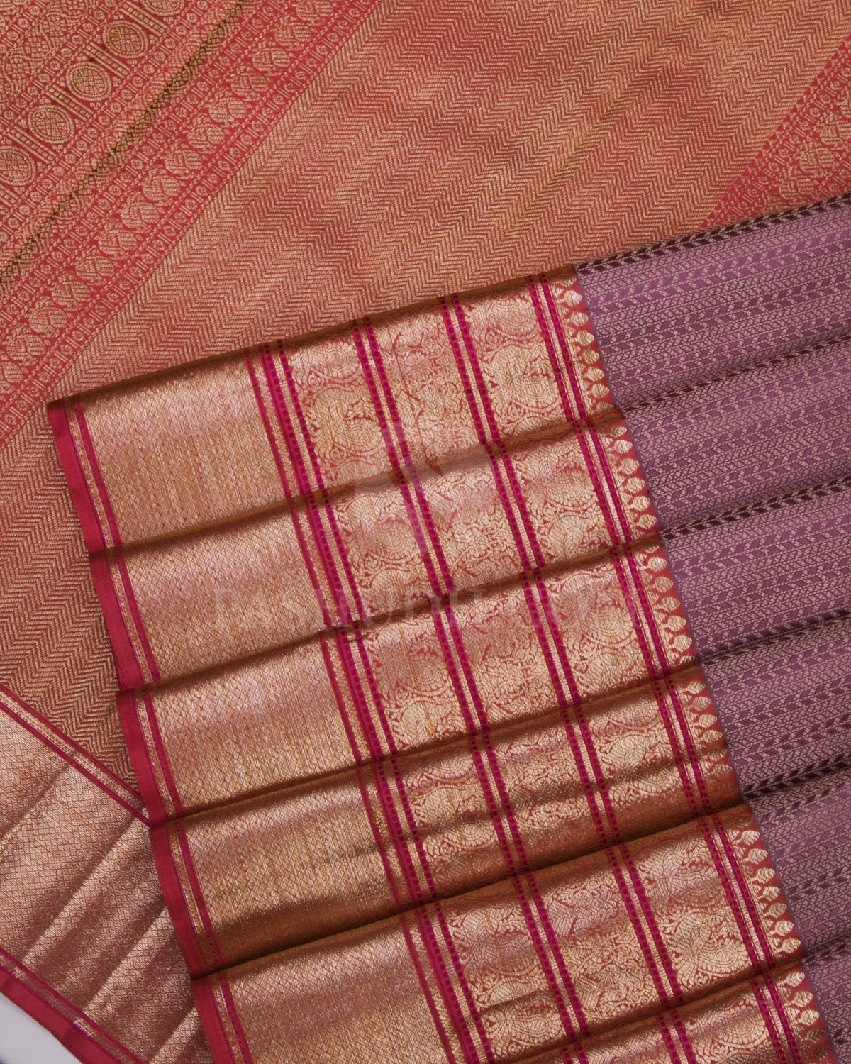 Lavender Kanjivaram Silk Saree - D431 - View 4