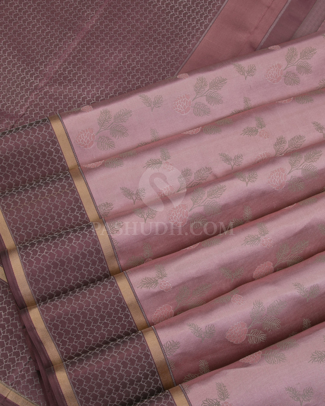 Old Rose and Turkish Rose Kanjivaram Silk Saree - DJ277(C)