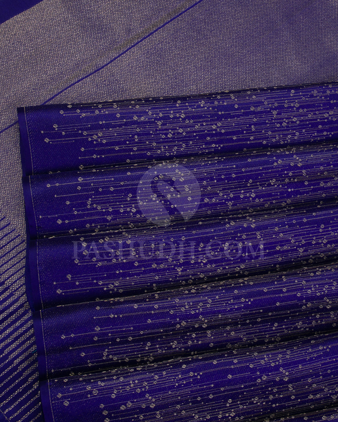 Royal Blue Borderless kanjivaram SIlk Saree -DJ305(C)