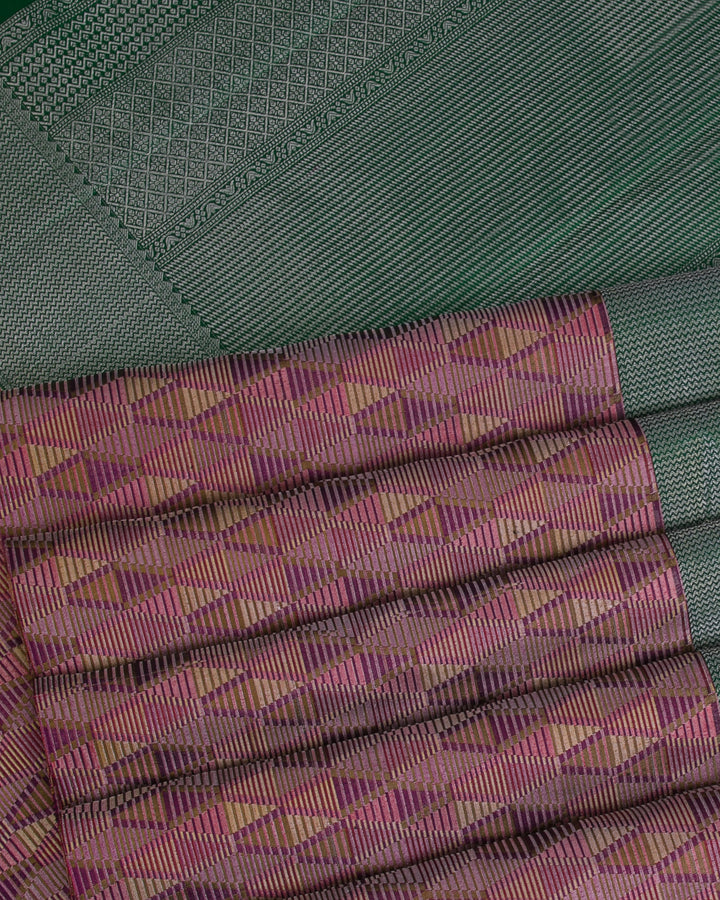 Green And Multi Coloured Kanjivaram Silk Saree - D530(B)