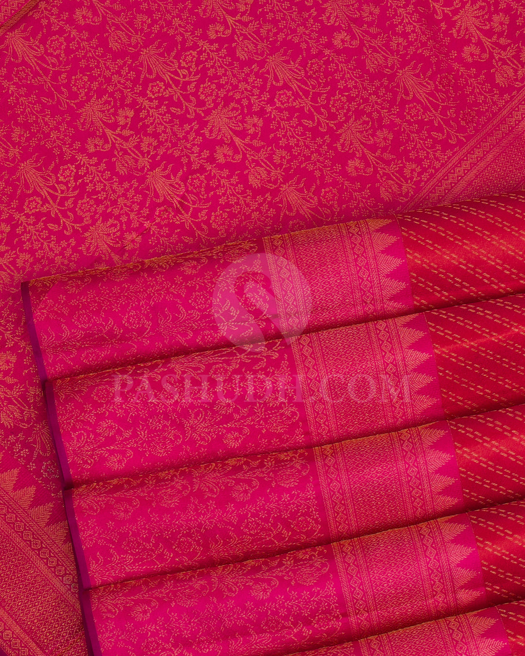 Red And Pink Kanjivaram Silk Saree - DJ321(A)