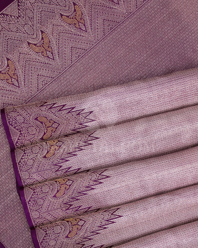 Shimmering Purple Kanjivaram Silk Saree - S1211(A)