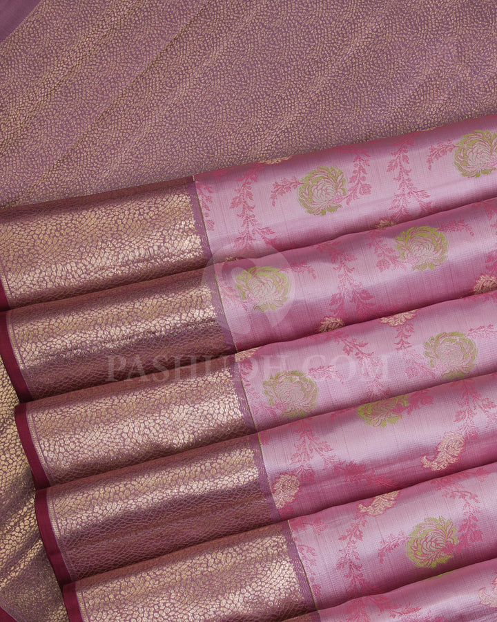 Lavender And Lilac Kanjivaram Silk Saree - DJ322(B)