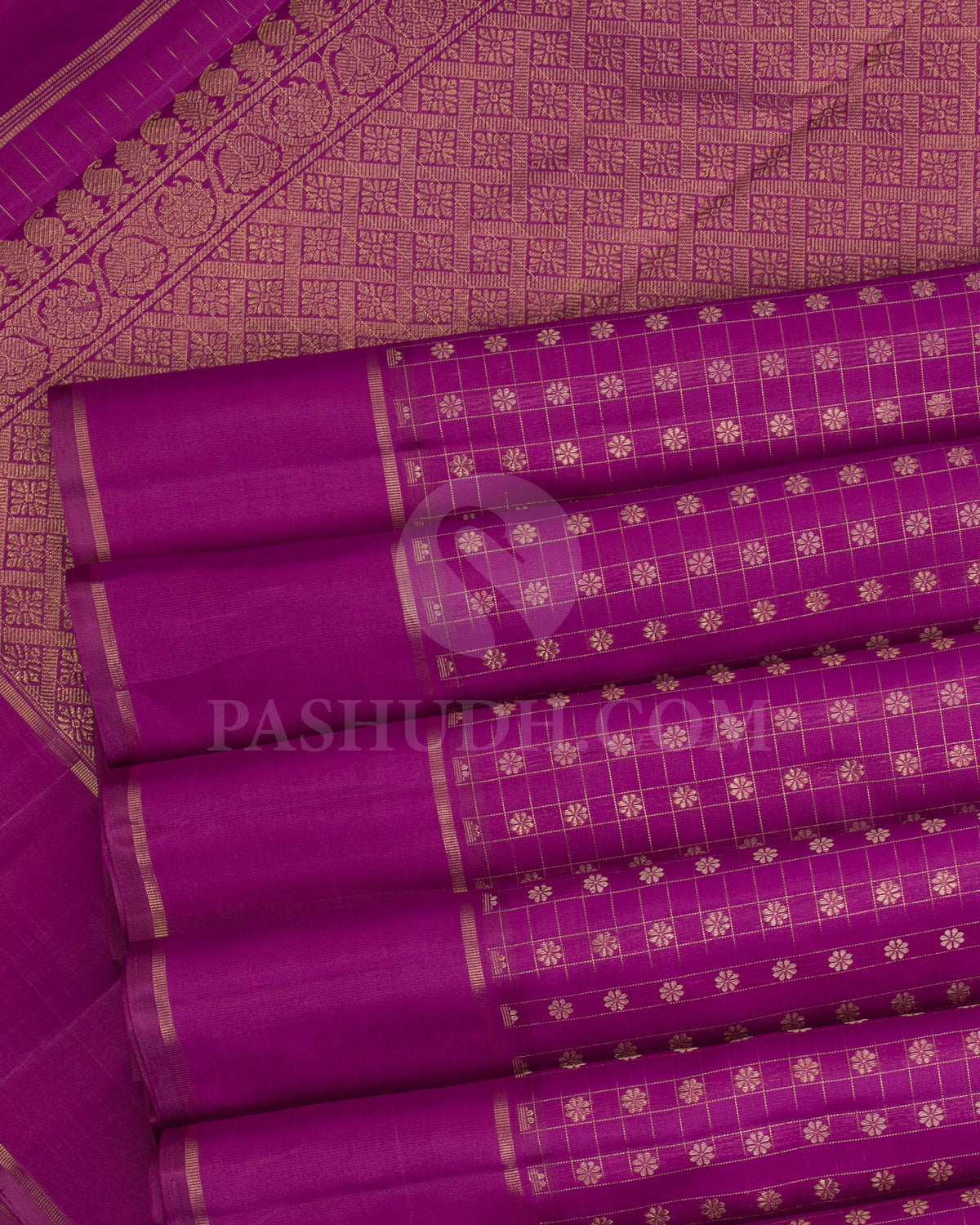 Magenta Kanjivaram Silk Saree - KF9