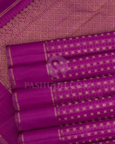 Magenta Kanjivaram Silk Saree - KF9