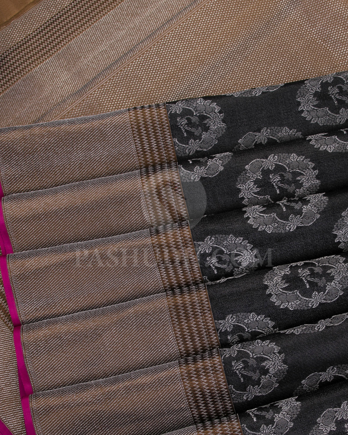 Black And Brown Kanjivaram Silk Saree - D510(F)