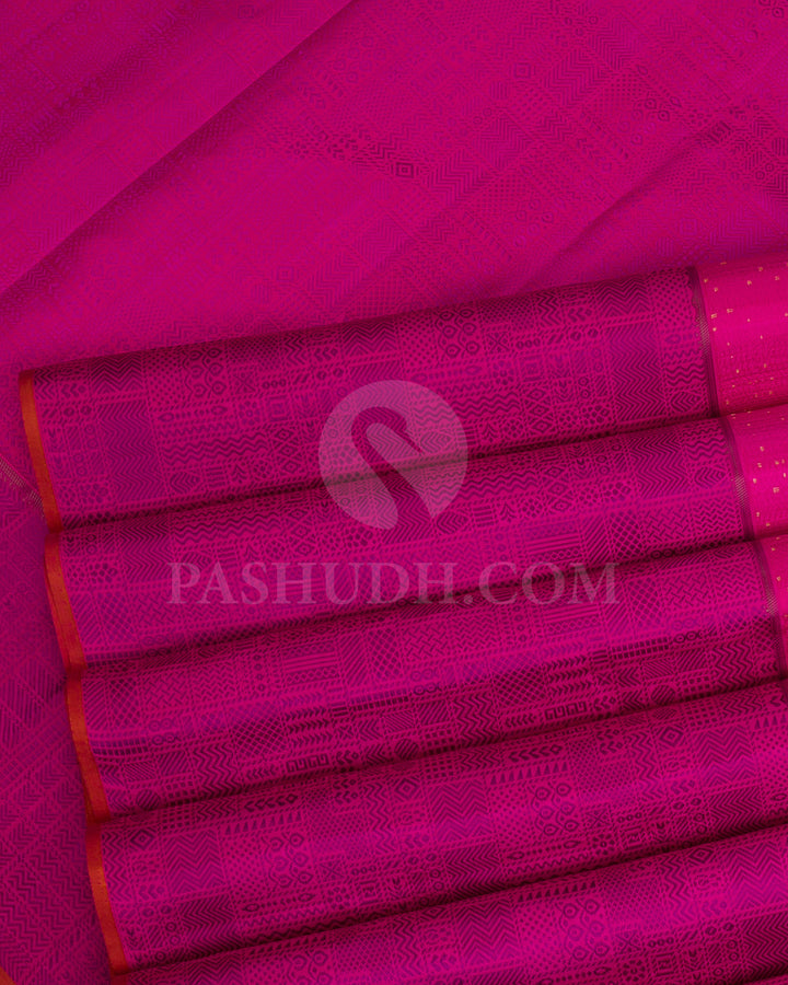 Rani Pink Kanjivaram Silk Saree - D552(C)