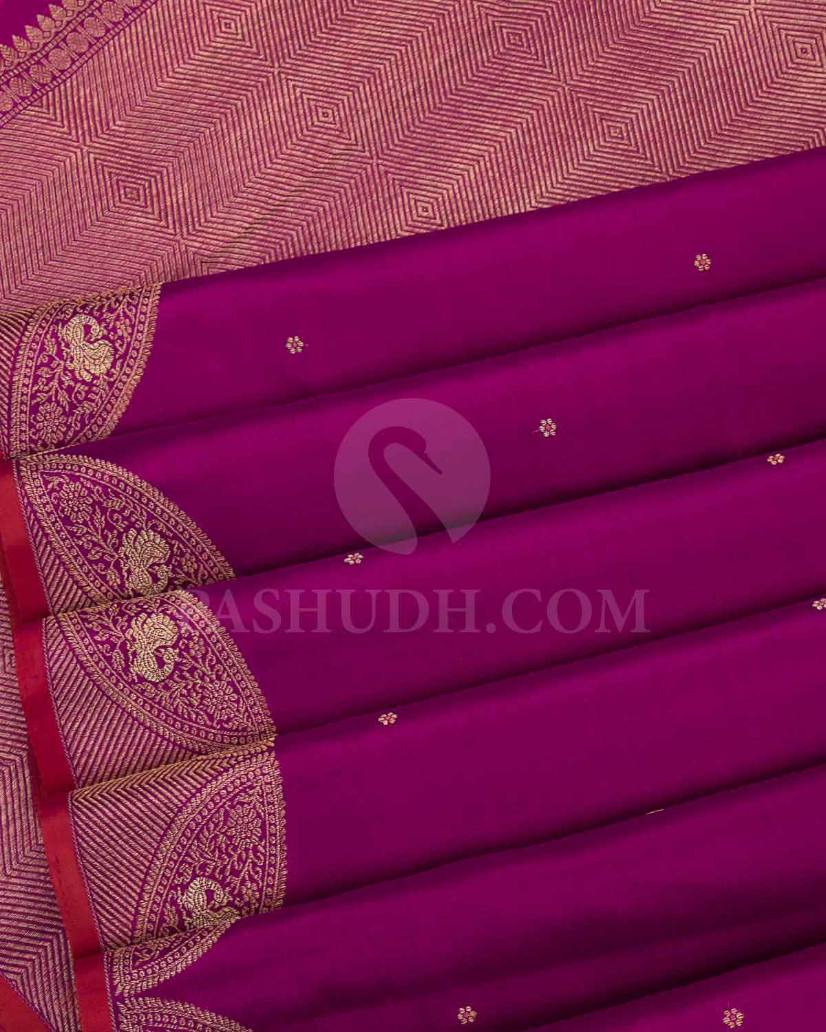 Pink And Orange Kanjivaram Silk Saree - S1107(C)