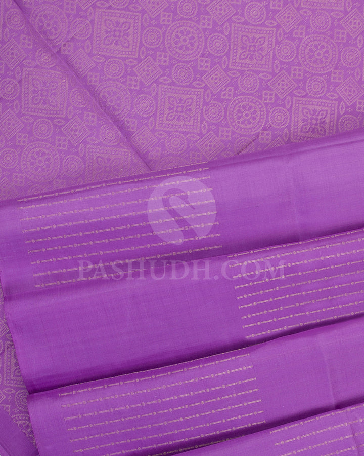 Lavender Soft Silk Saree - C3
