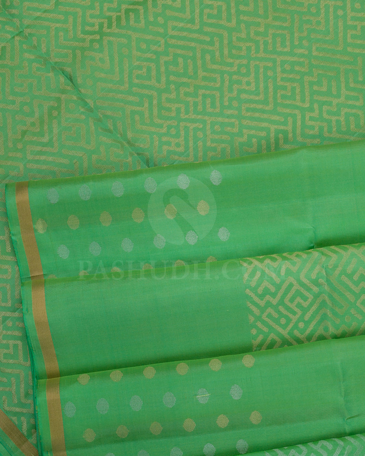 Green Soft Silk Saree - C1