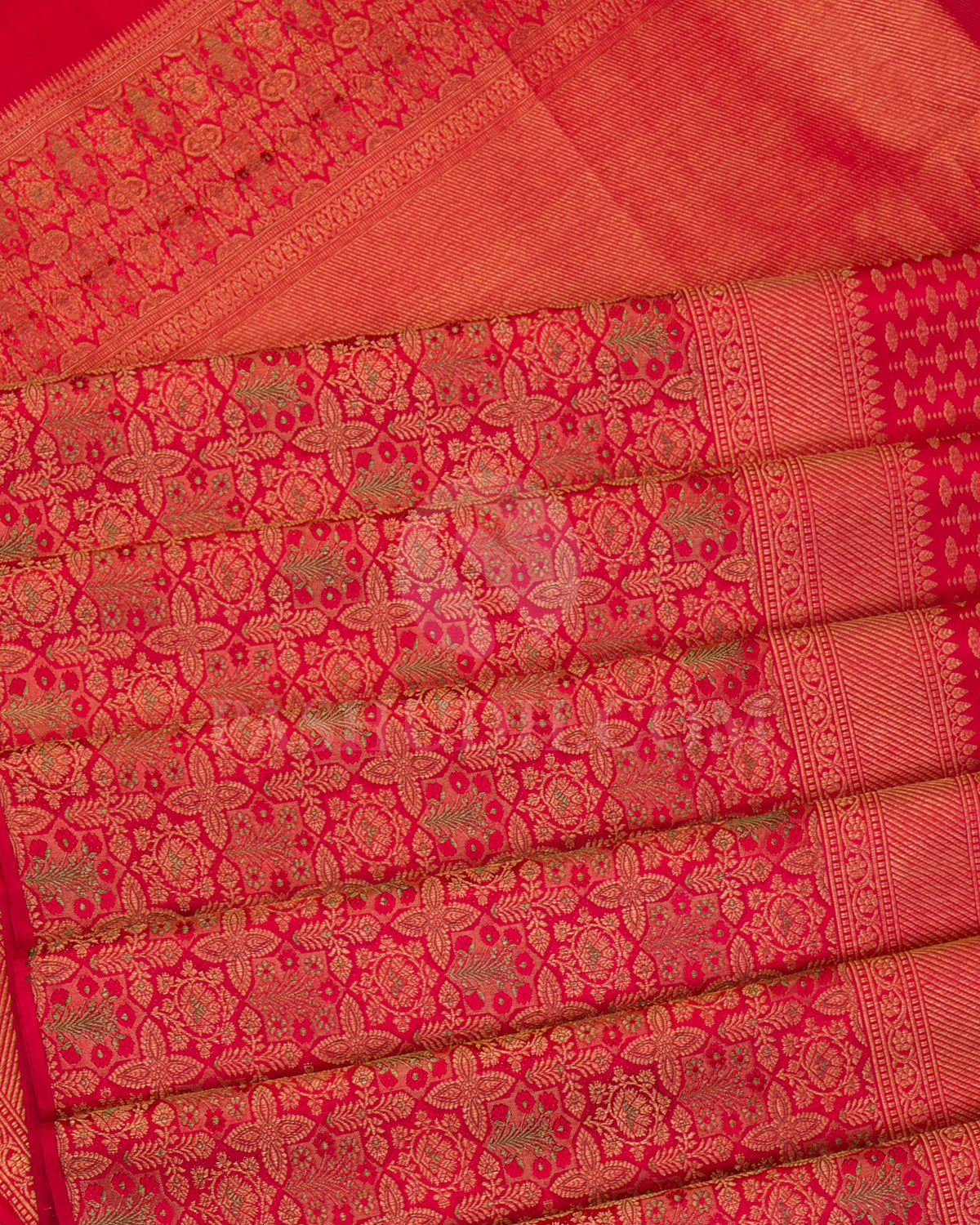 Bright Red Kanjivaram Silk Saree - S1191(A)