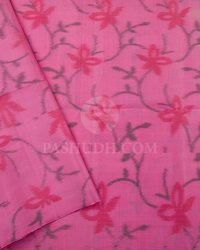 Beige And Pink Soft Silk Saree - C8