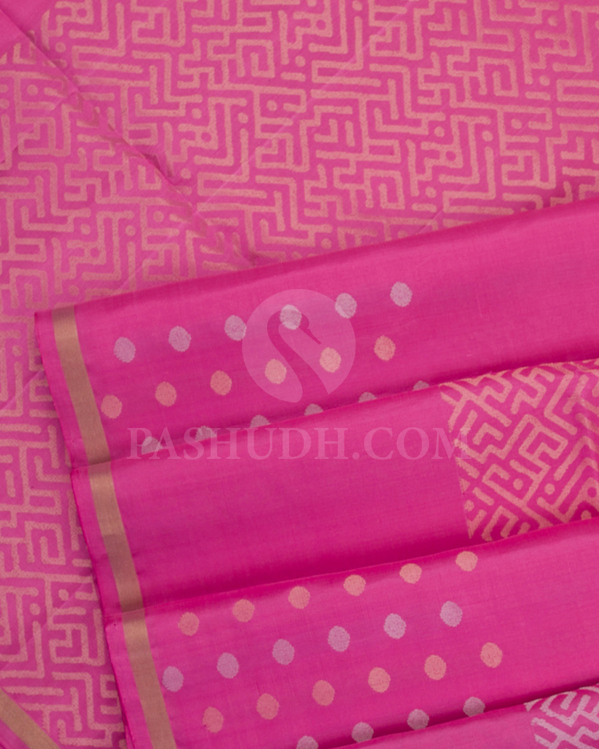 Pink Soft Silk Saree - C15