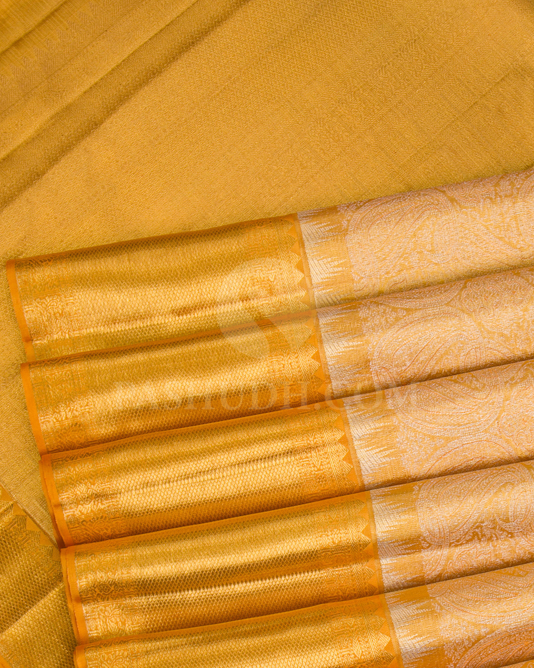 Gold And Yellow Kanjivaram Silk Saree - S1049(D)