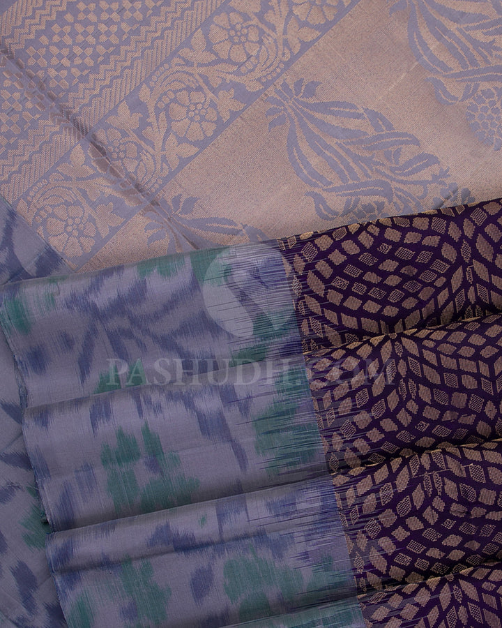 Dark Purple And Lilac Soft Silk Saree - C24