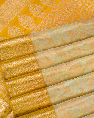 Yellow Kanjivaram Silk Saree - D519(D)