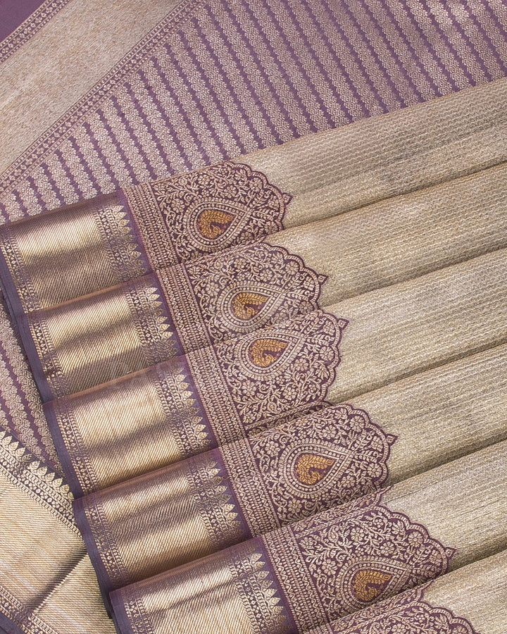 Grey Organza Kanjivaram Silk Saree - S1175(C)