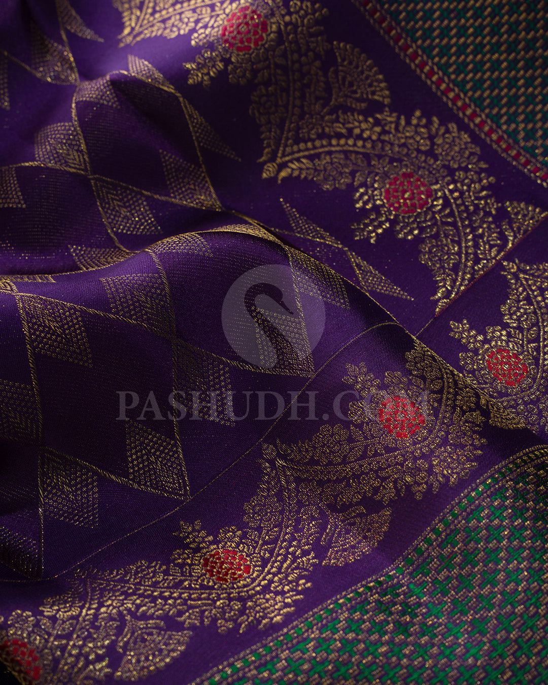 Purple Kanjivaram Silk Saree-D669(D)
