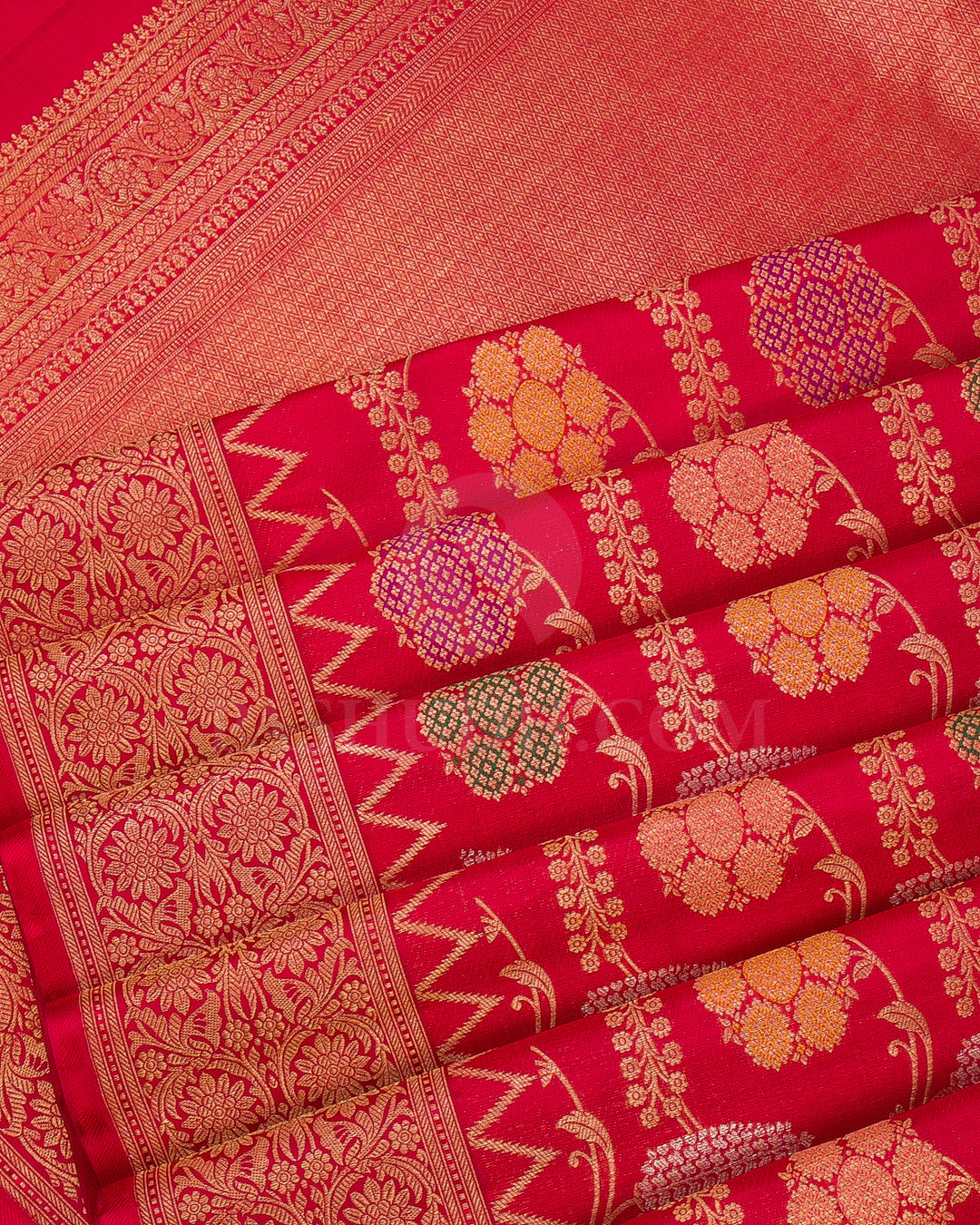 Red Kanjivaram Silk Saree - S1258(A)