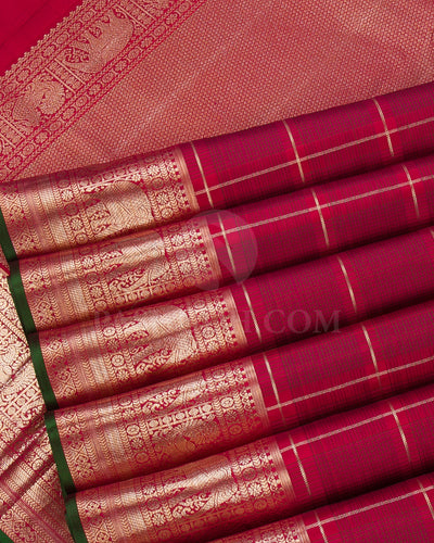 Brick Red Kanjivaram Silk Saree - DJ273(E)