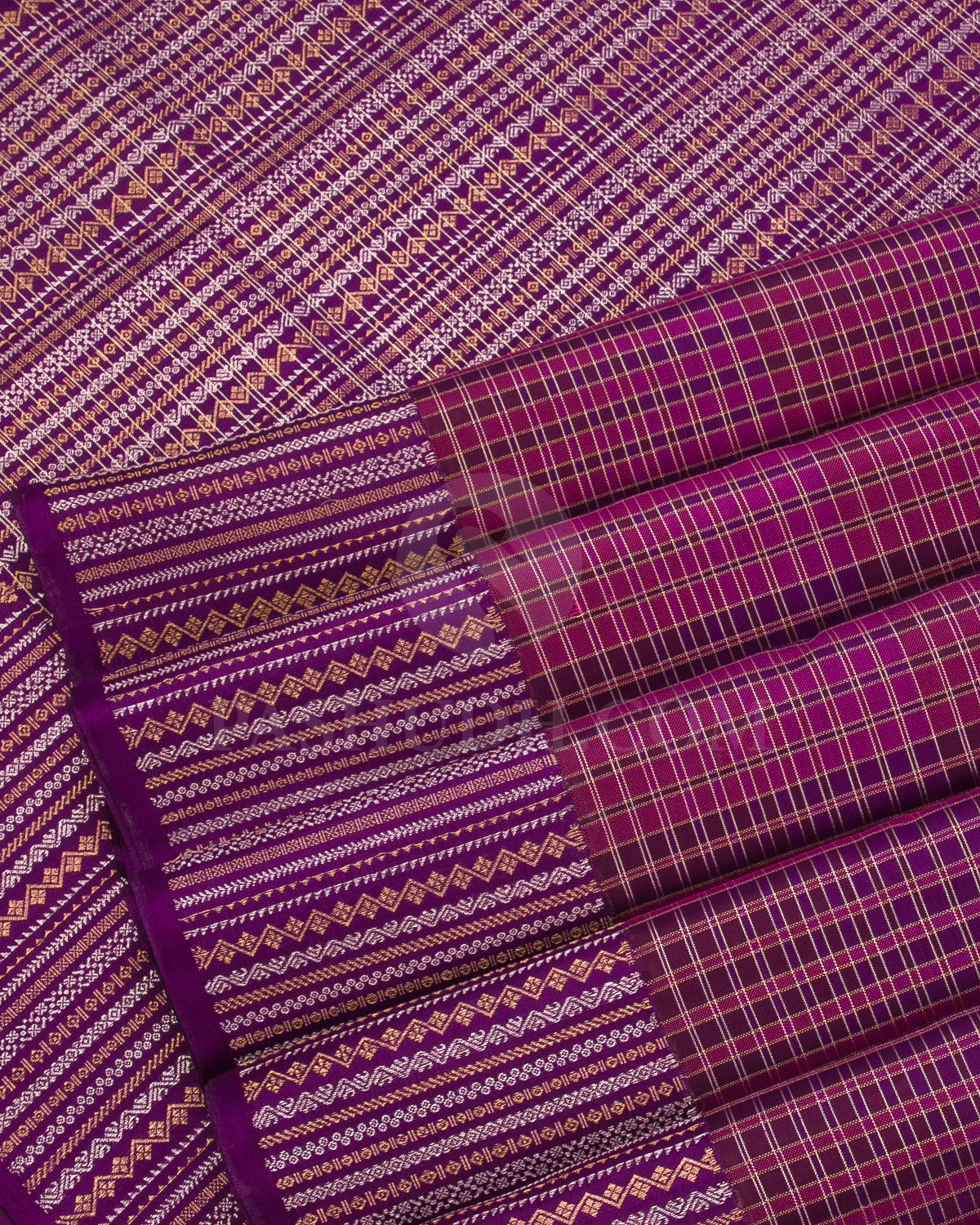 Shades of Purple And Violet Kanjivaram Silk Saree - S1243(A)