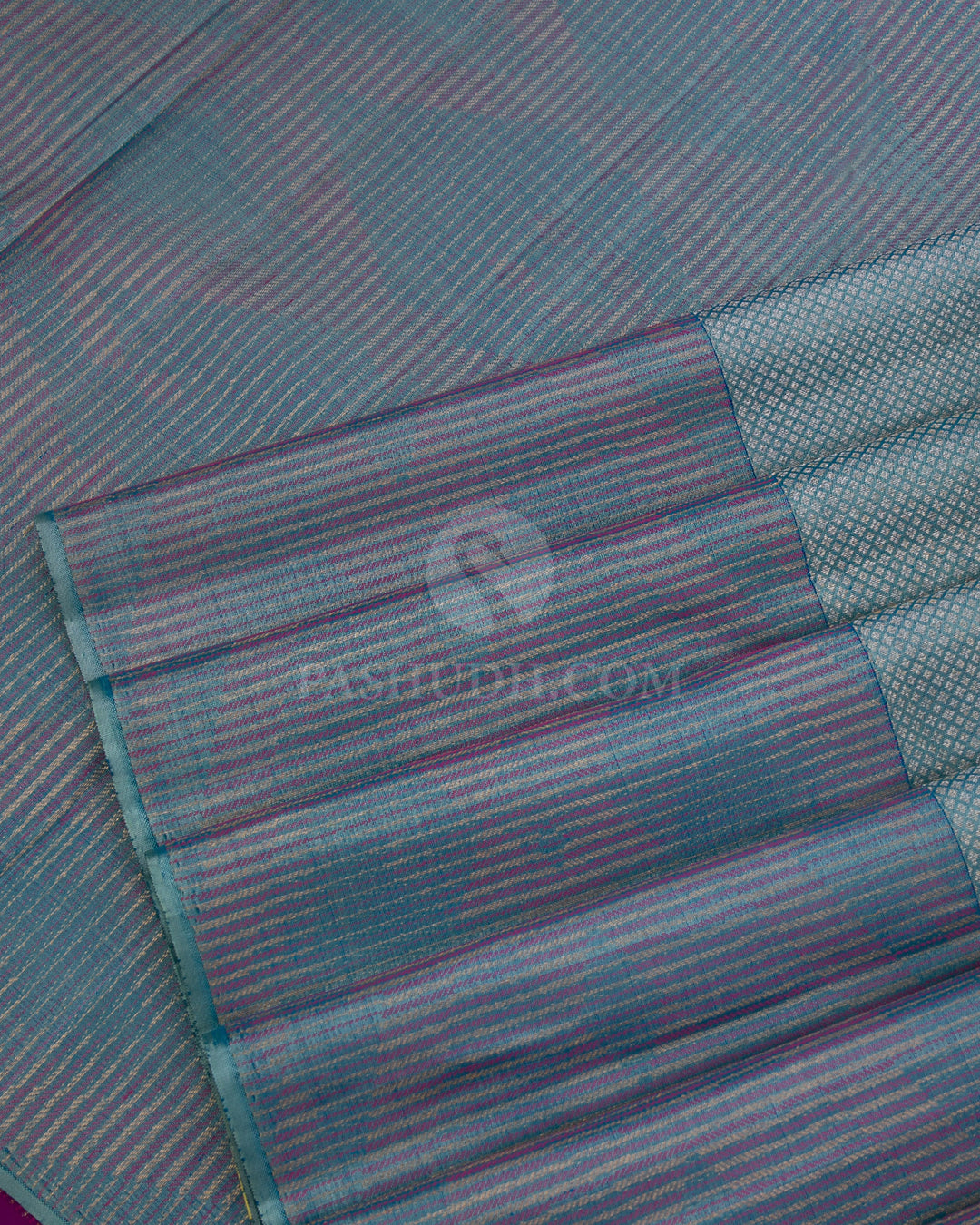 Blue & Violet Kanjivaram Silk Saree - S831 - VIew 5