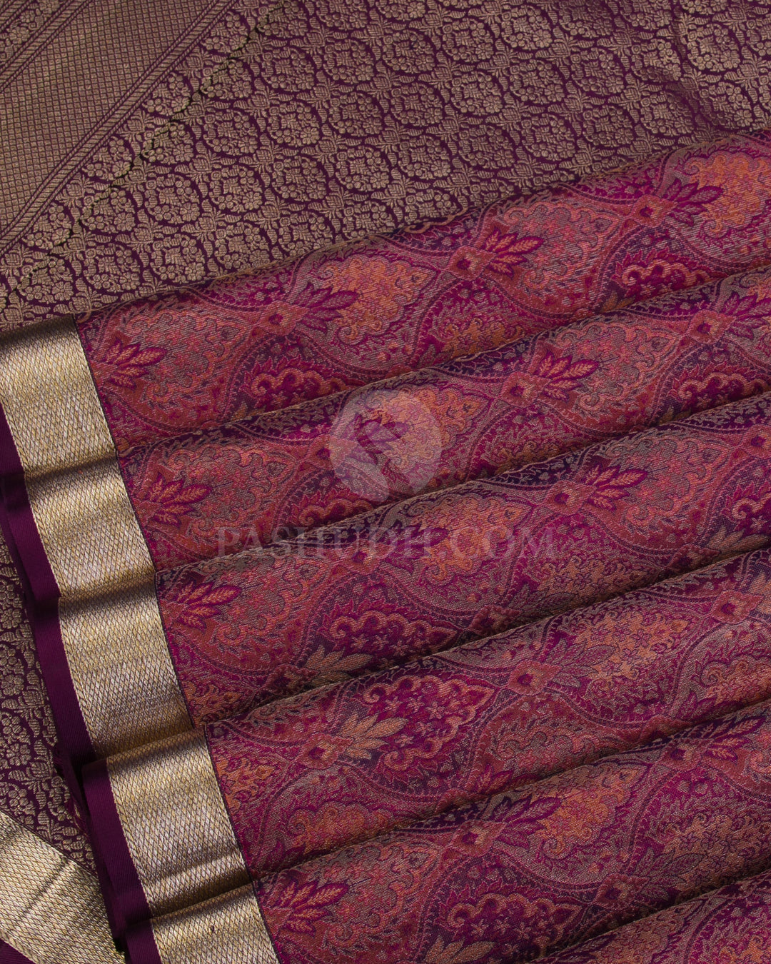 Purple Kanjivaram Silk Saree - DJ278(B) - View 3