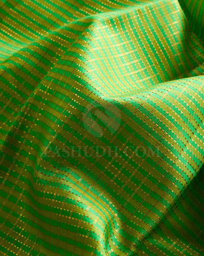 Parrot Green And Violet Traditional Kanjivaram Silk Saree - SVJ13