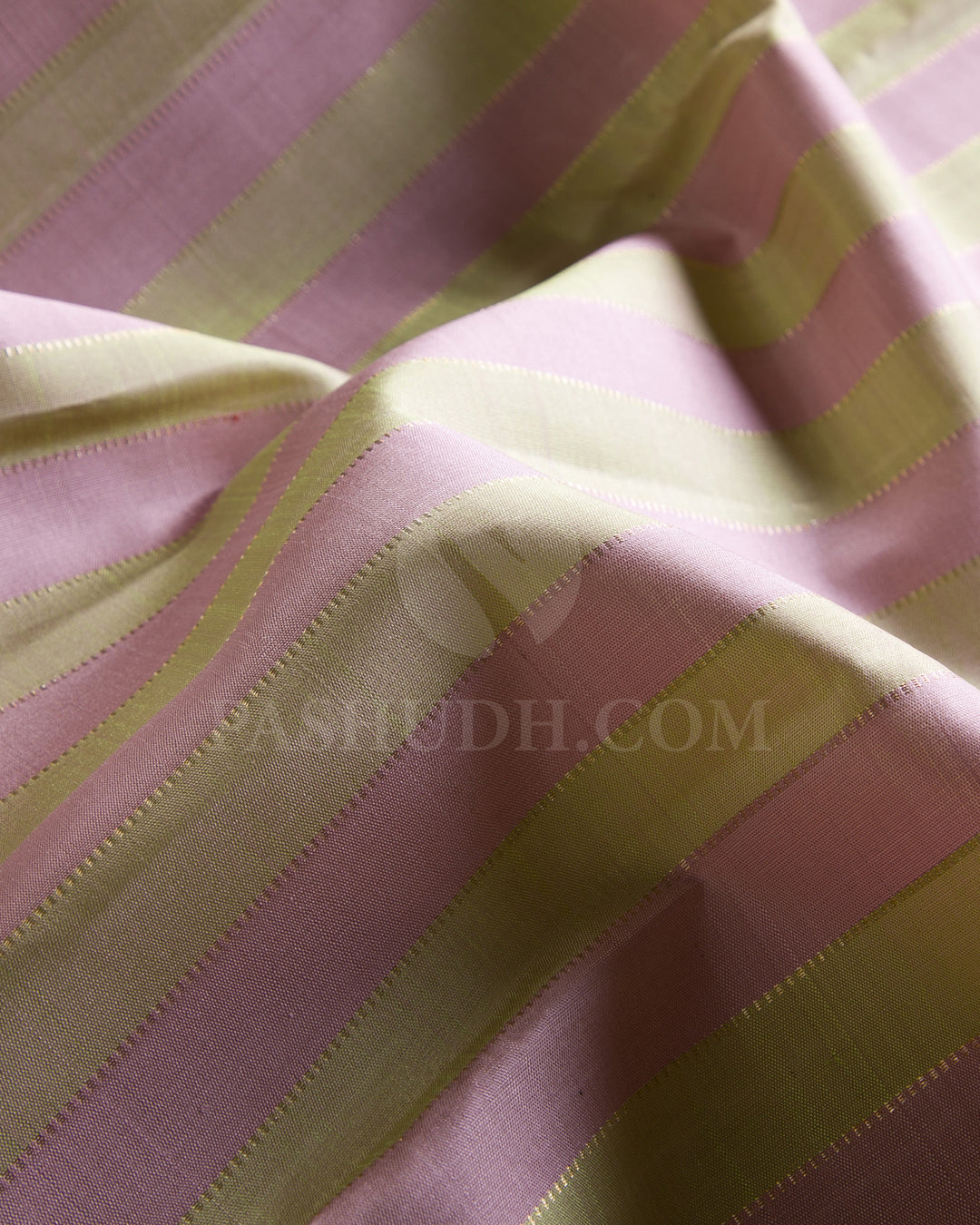 Lavender, Light Green and Mustard Yellow Traditional Kanjivaram Silk Saree - SVJ21