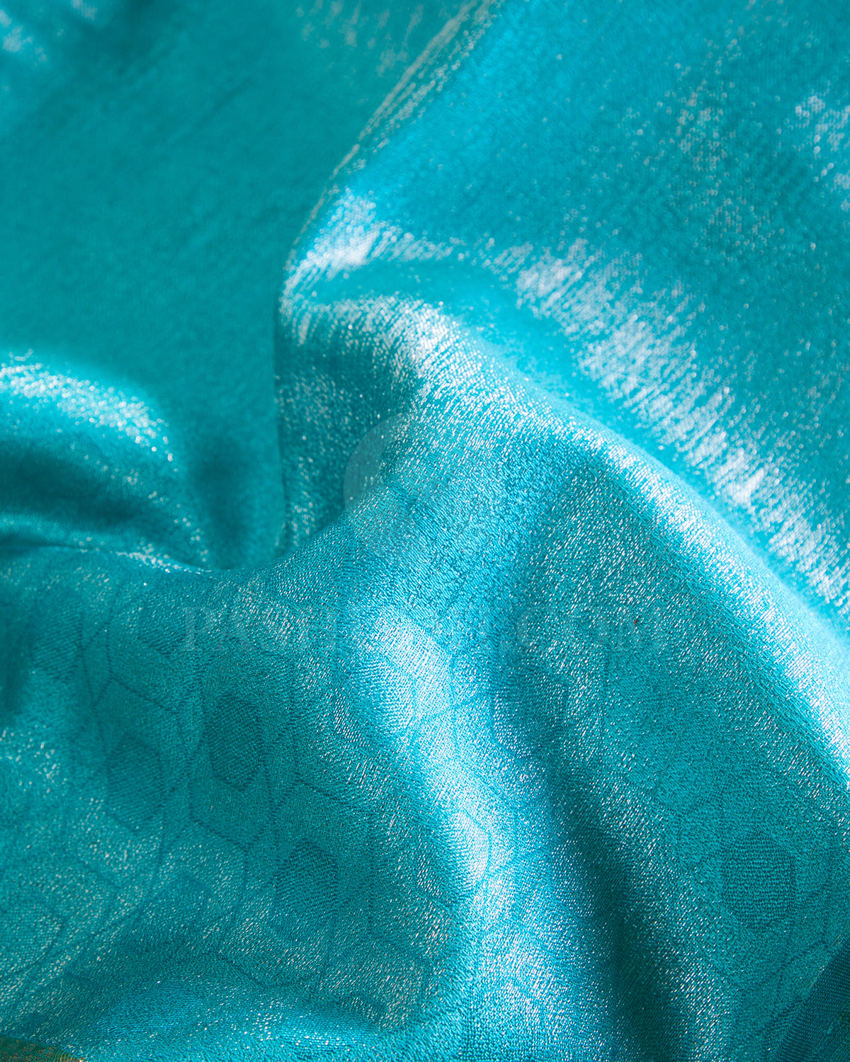 Turquoise Blue And Olive Green Kanjivaram Silk Saree - D527(C)