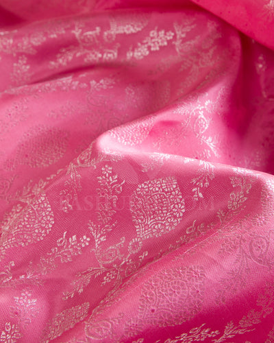 Baby Pink And Rouge Pink Kanjivaram Silk Saree - DT260(B)