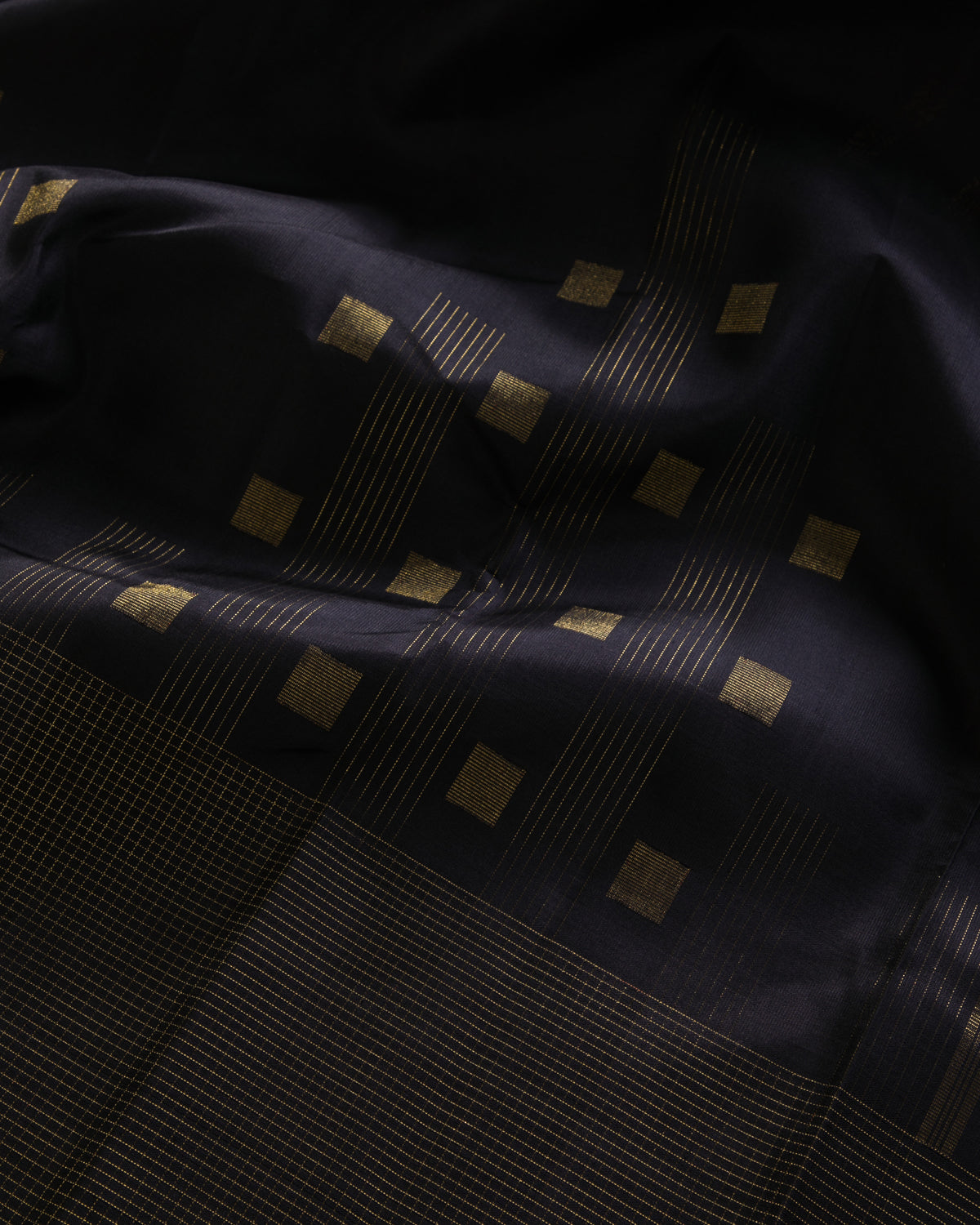 Black Kanjivaram Silk Saree - K4