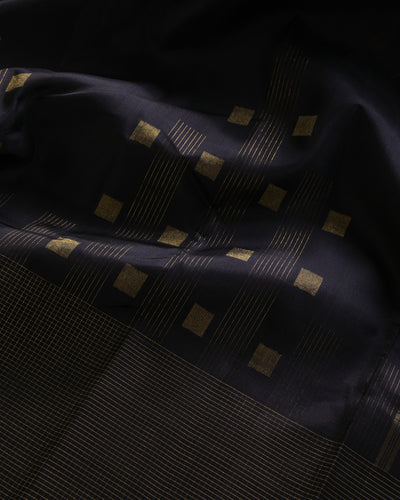 Black Kanjivaram Silk Saree - K4