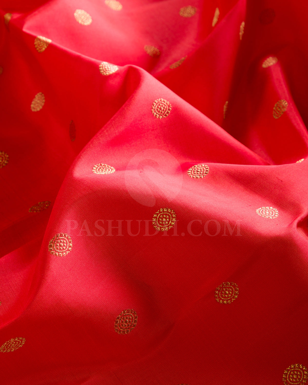 Bright Red And Royal Blue Traditional Kanjivaram Silk Saree - K2