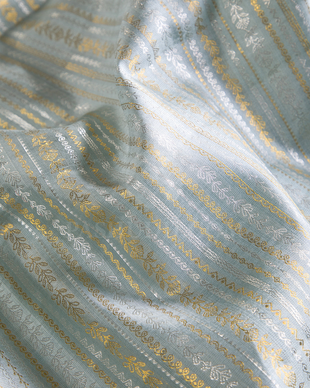 Powder Blue And Sky Blue Kanjivaram Silk Saree - S1016(E)