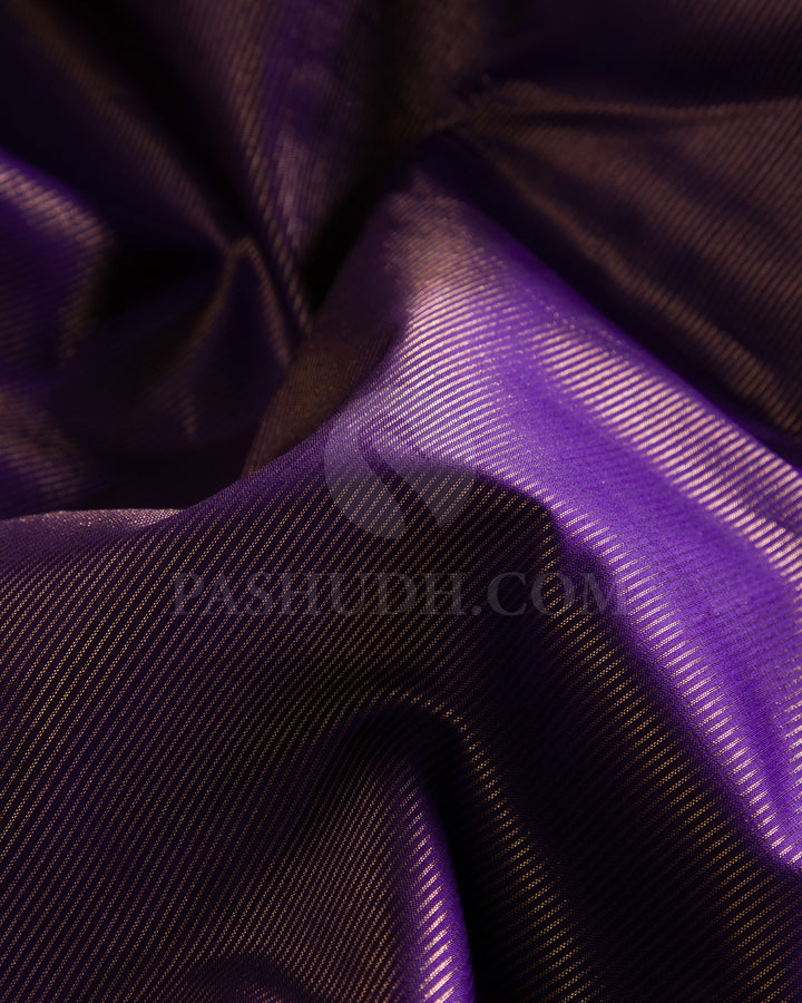 Purple And Grey Kanjivaram Silk Saree - S1195(B)