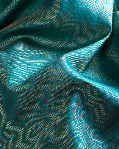 Turquoise Blue And Rani Pink Kanjivaram Silk Saree - S1266(A)