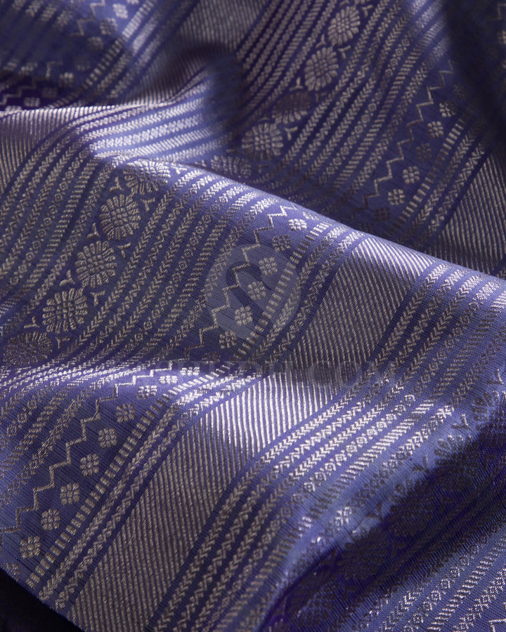 Lavender And Purple Kajivaram Silk Saree - K1