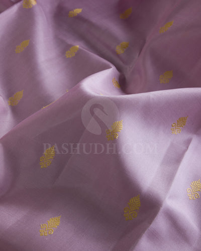 Pastel Lavender No Zari Traditional Kanjivaram Silk Saree - K13