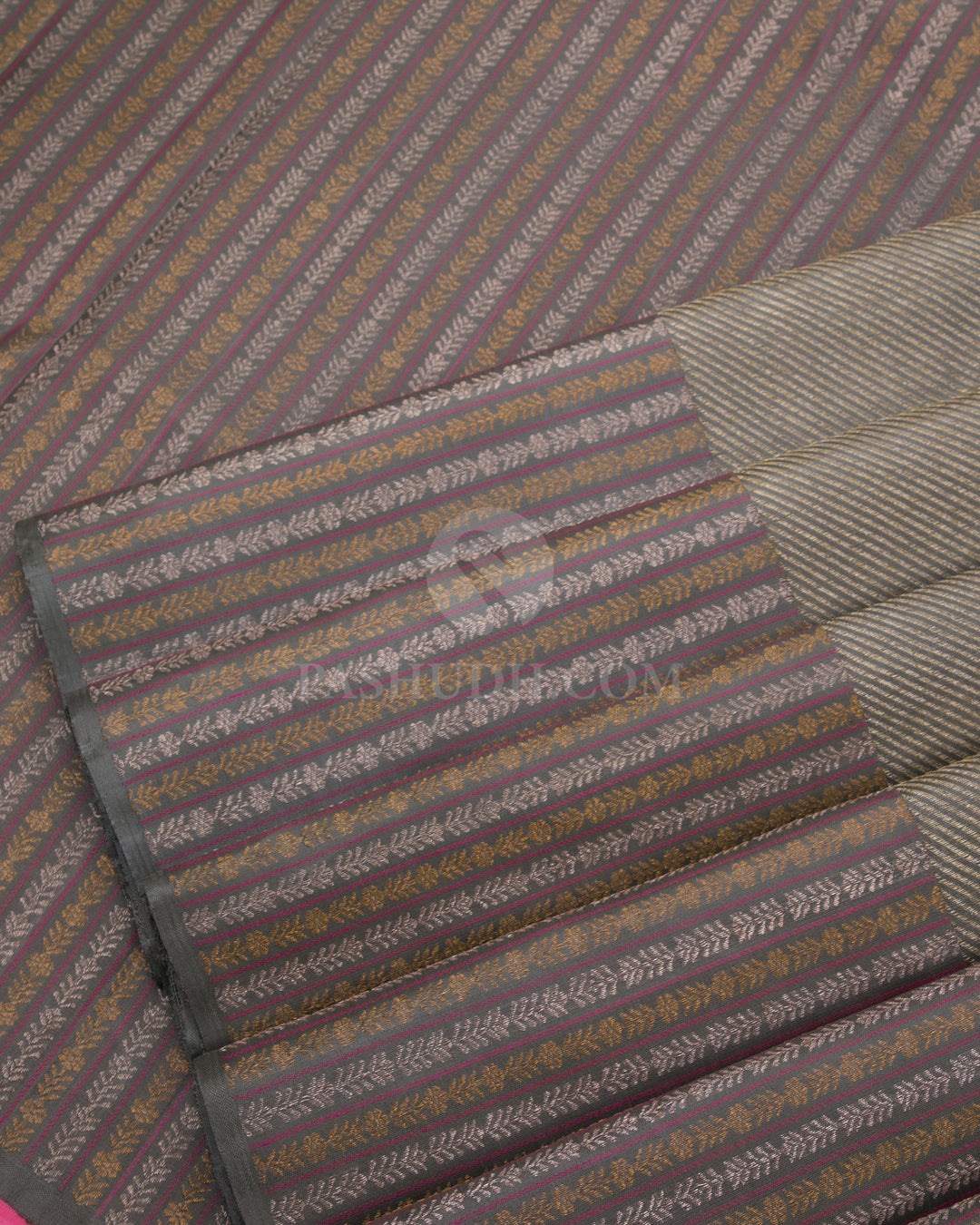 Grey Kanjivaram Silk Saree - S768- View 5