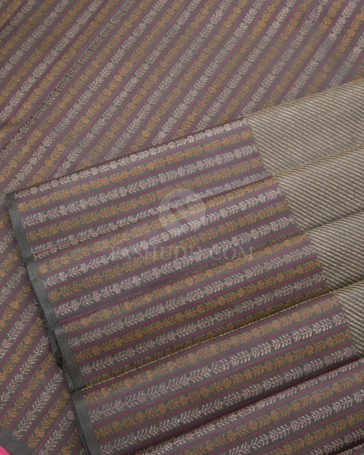 Grey Kanjivaram Silk Saree - S768- View 5