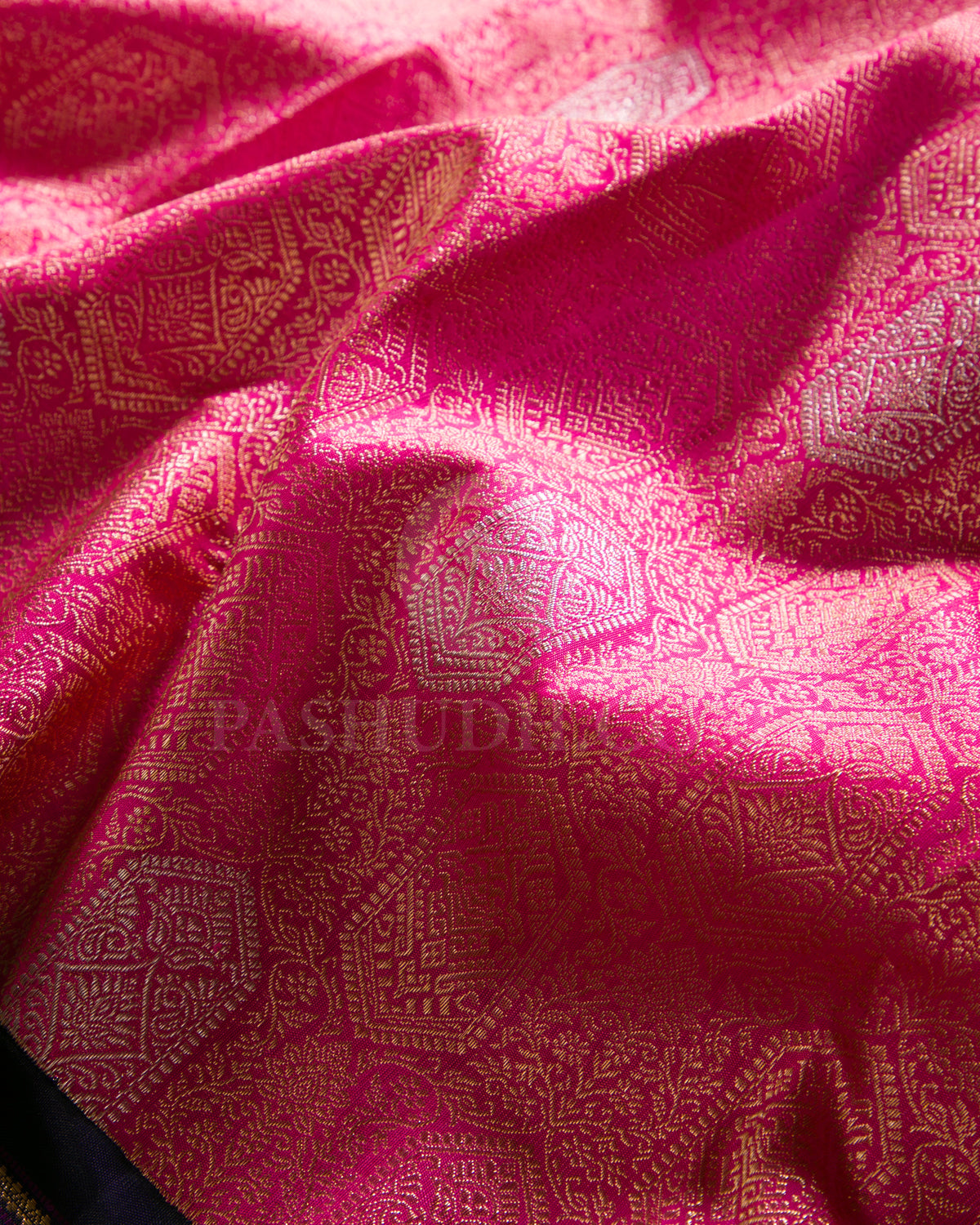 Rani Pink And Deep Aubergine Kanjivaram Silk Saree - S1269(A)