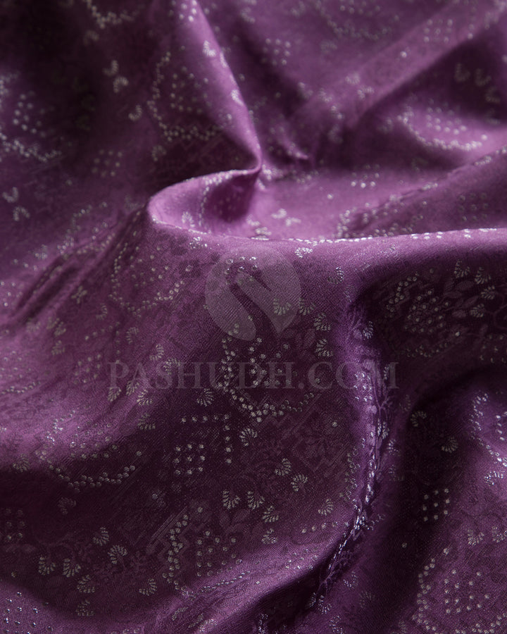Dark Lavender Kanjivaram Silk Saree - DT257(D)
