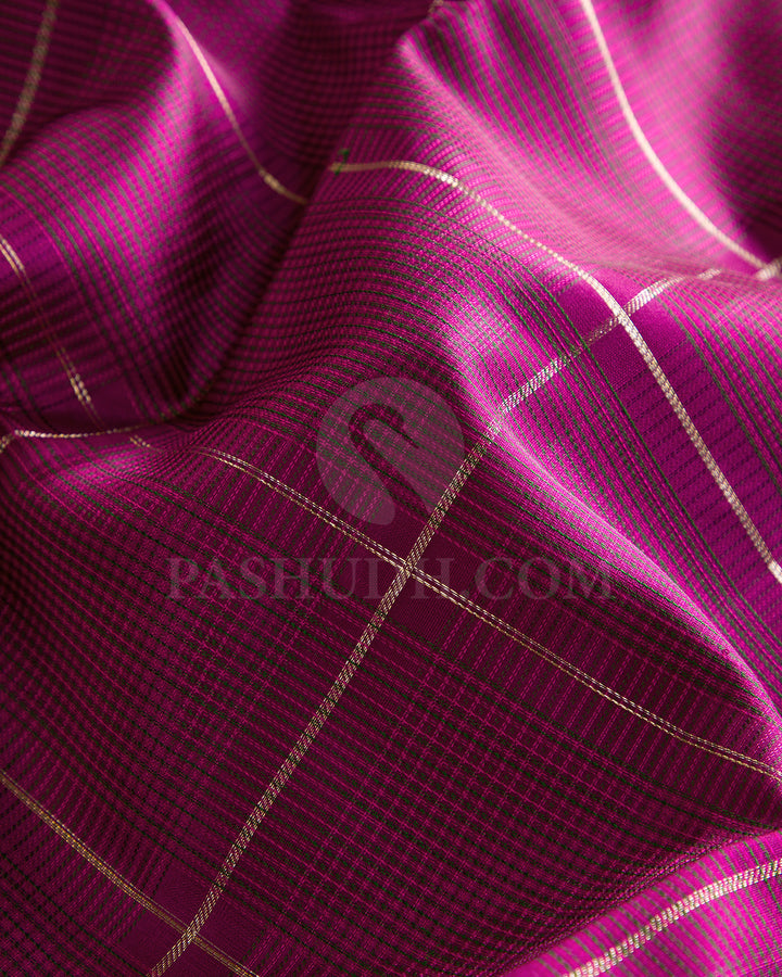 Dark Magenta Traditional Kanjivaram Silk Saree - DJ273(F)