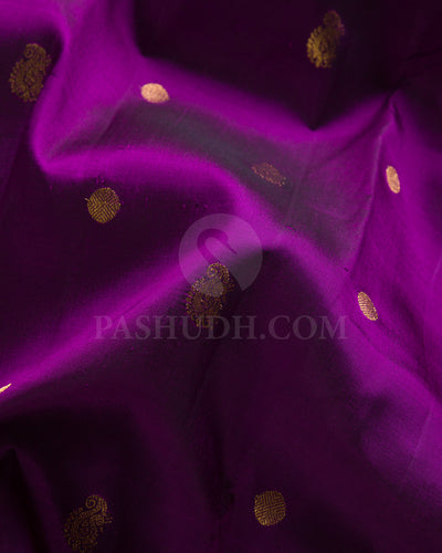 Purple And Lavender Kanjivaram Silk Saree - S1289(A)