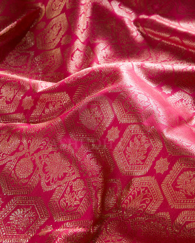 Fuchsia Pink And Sky Blue Kanjivaram Silk Saree - S1192(D)