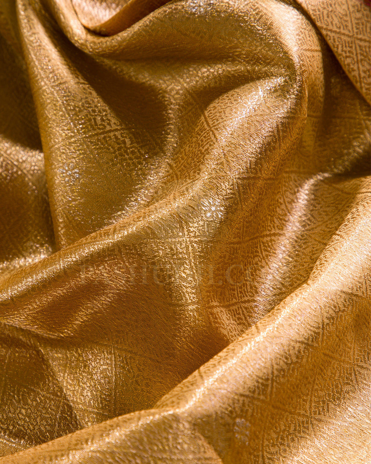 Gold And Violet Tissue Kanjivaram Silk Saree - S1278(A)