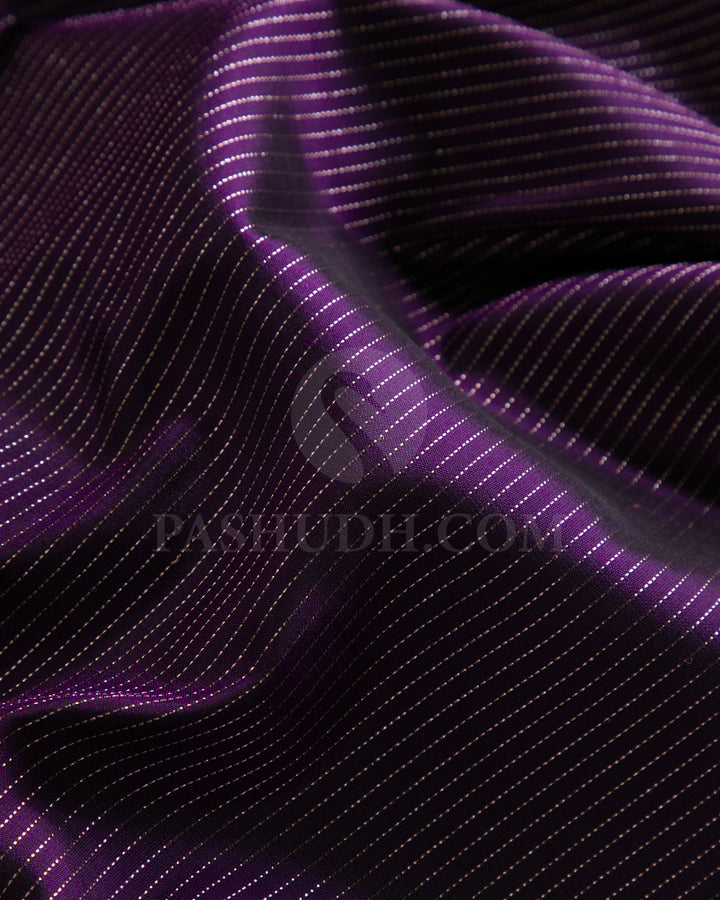 Purple And Grey Kanjivaram Silk Saree - S1283(A)
